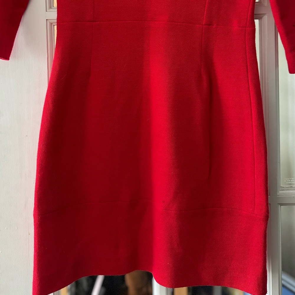 Vintage Sandro Bodycon Red Dress, Sz1 - Picture 4 of 5